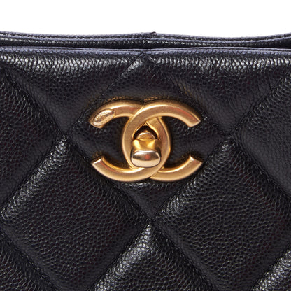 Chanel Caviar Quilted Sweet Classic Shopping Tote Black 7 of 9