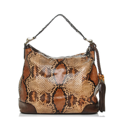 Gucci Python Medium Eva Hobo Natural Brown 1 of 7