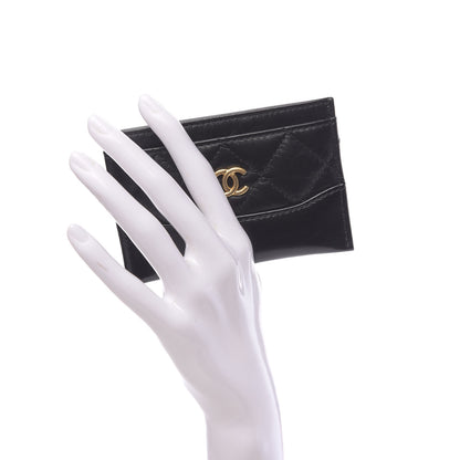 Chanel Aged Calfskin Quilted Gabrielle Card Holder Black 2 of 9