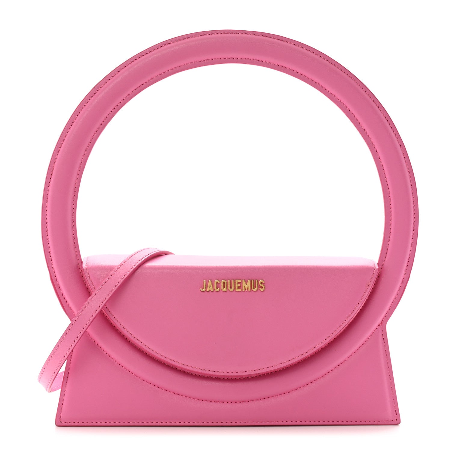 Jacquemus Smooth Calfskin Le Sac Rond Pink 1 of 12