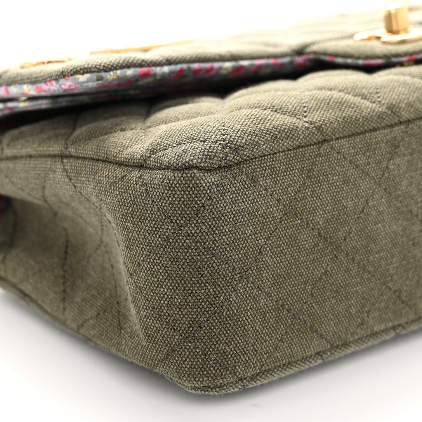 Toile Quilted Medium Cuba Double Flap Khaki