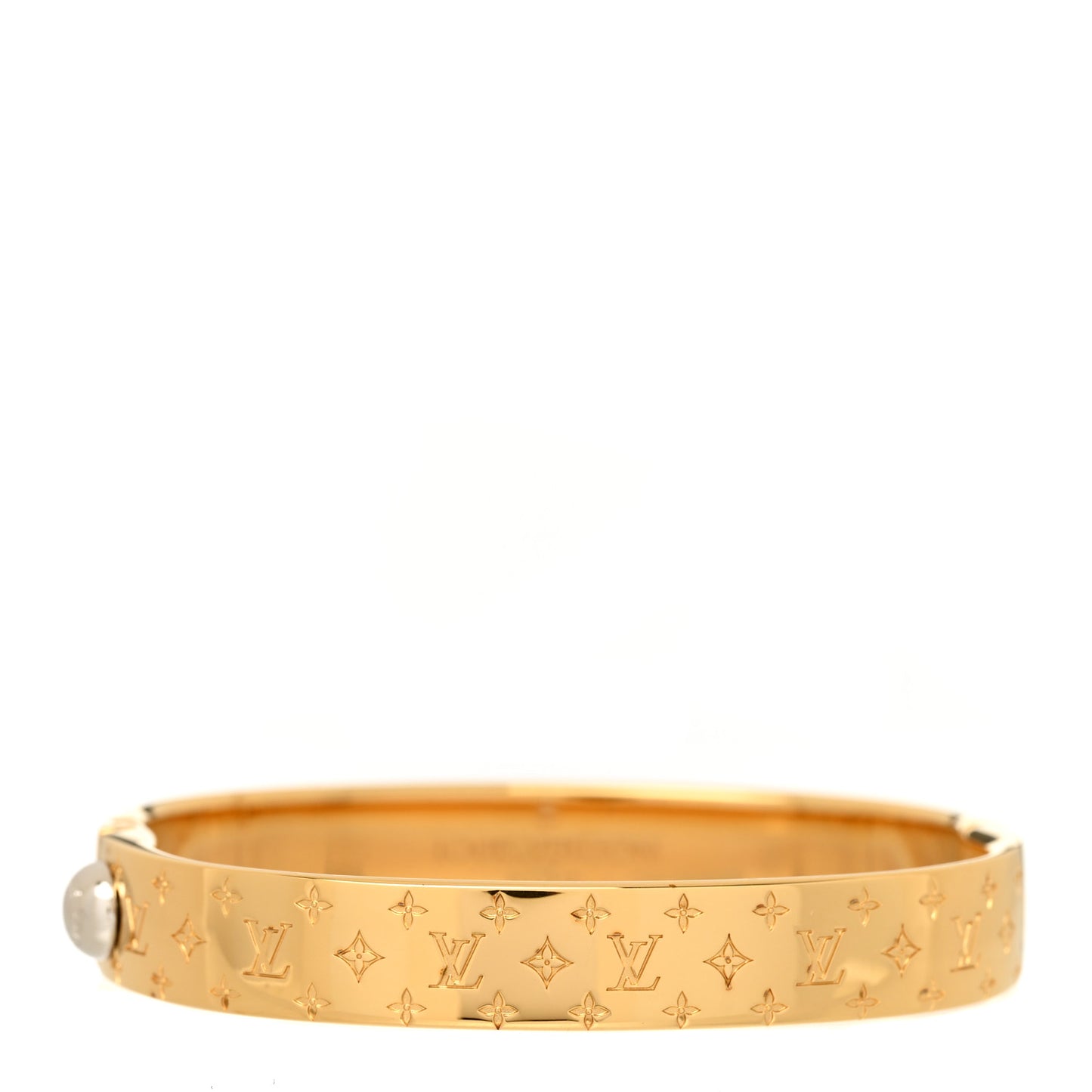 Brass Monogram Nanogram Cuff Gold