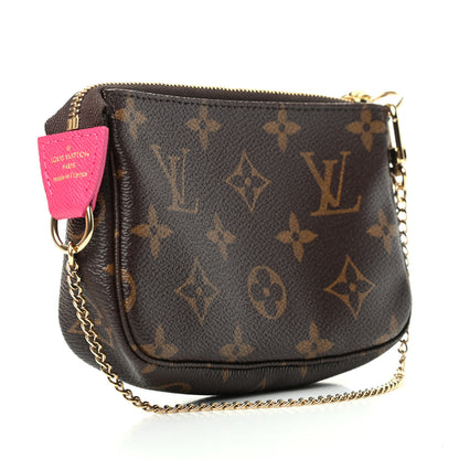 Louis Vuitton Monogram 2019 Christmas Animation Mini Courchevel Pochette Accessories Fuchsia 3 of 8