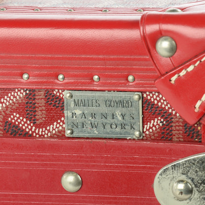 Goyard Goyardine Valise Palace 55 Travel Trunk Red 12 of 12