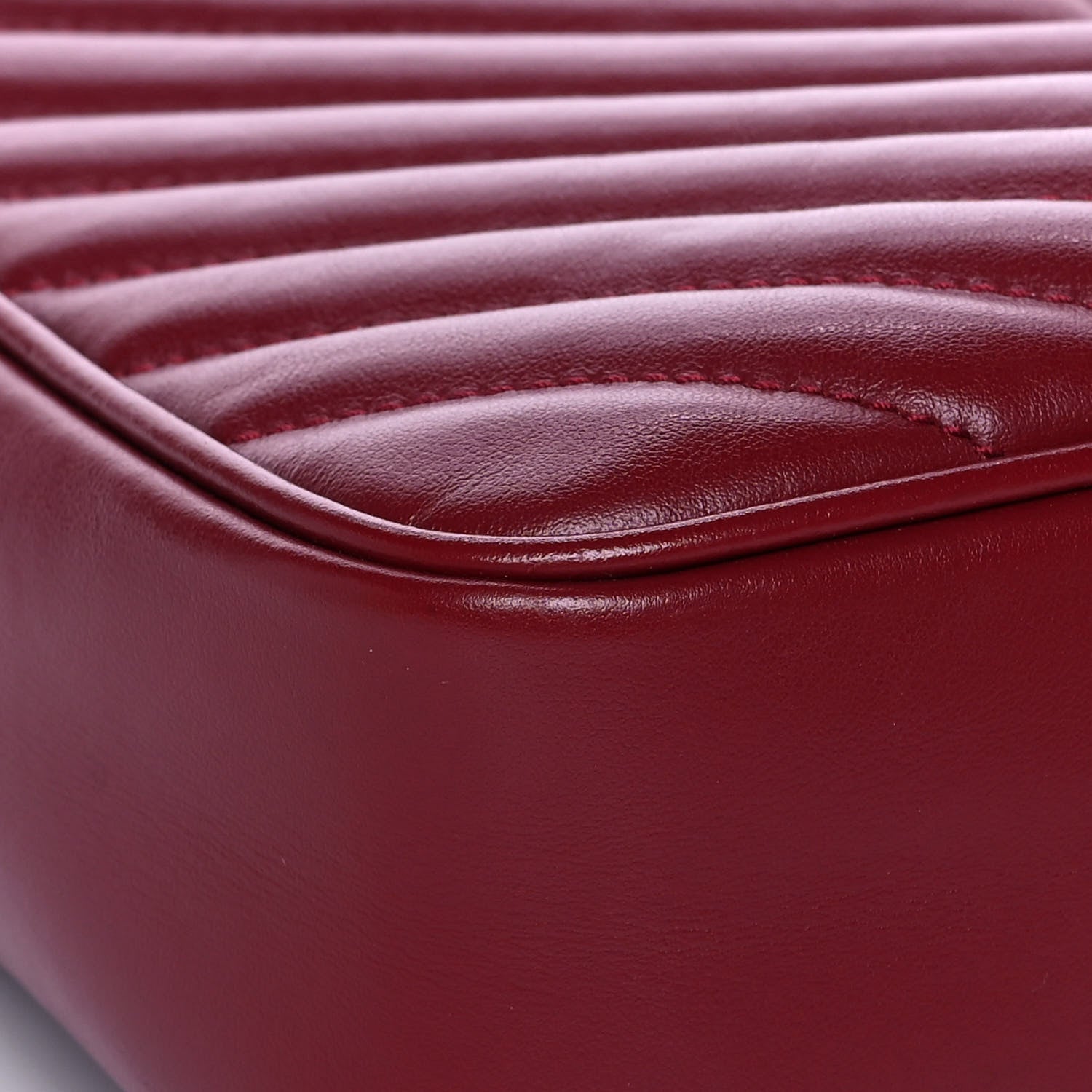Saint Laurent Calfskin Matelasse Monogram Lou Camera Bag Red 10 of 14