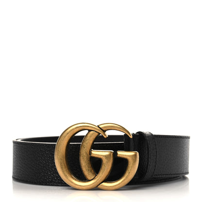 Gucci Textured Dollar Calfskin Double G 40mm Belt 110 44 Black 1 of 5