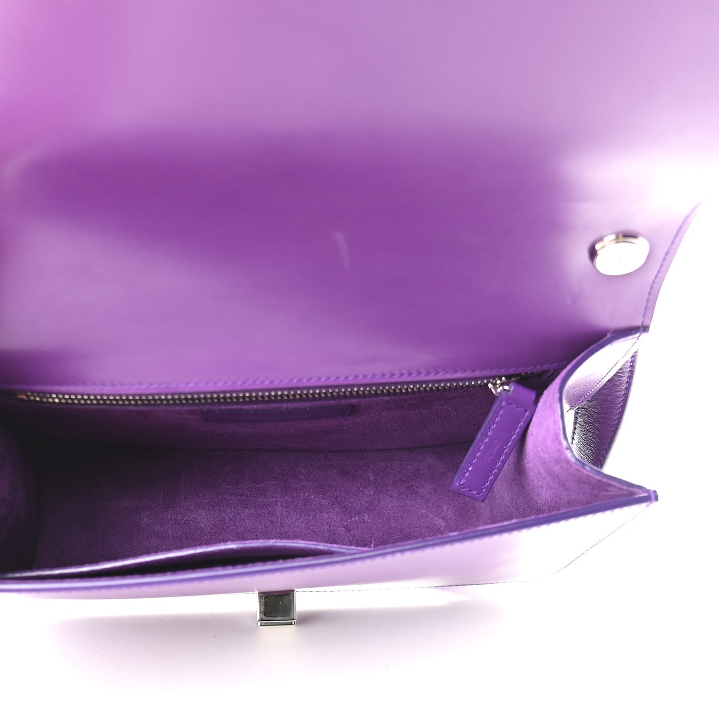Smooth Calfskin Carre Satchel Purple