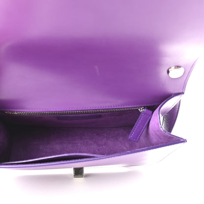 Saint Laurent Smooth Calfskin Carre Satchel Purple 5 of 9