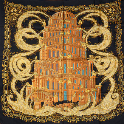 Hermes Silk Les Rivieres de Babel Scarf 90 1 of 5