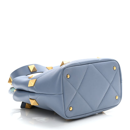 Valentino Garavani Nappa Small Roman Stud The Handle Bag Niagara 4 of 11