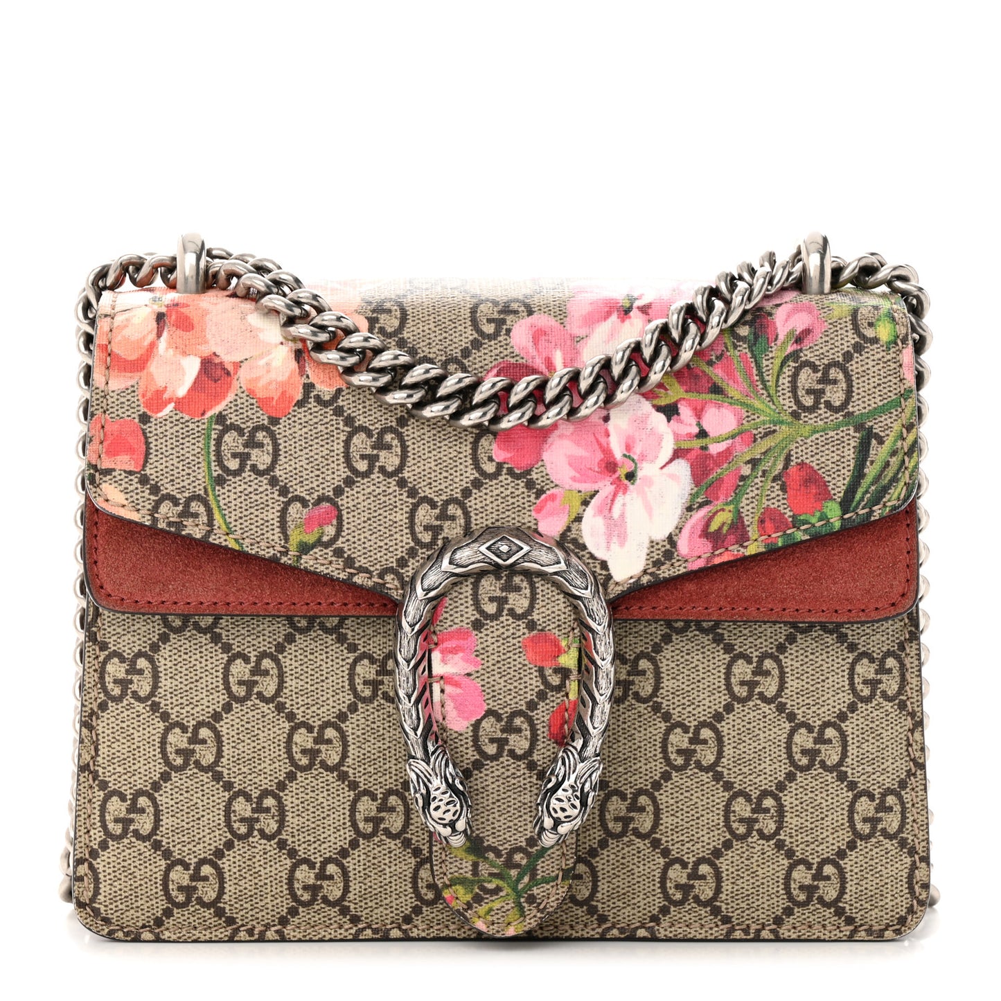 GG Supreme Monogram Blooms Mini Dionysus Shoulder Bag Beige Multicolor Dry Rose