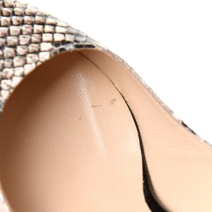 Jimmy Choo Calfskin Snake Print Pointy Toe Romy 85 Pumps 36 Natural 4 of 8