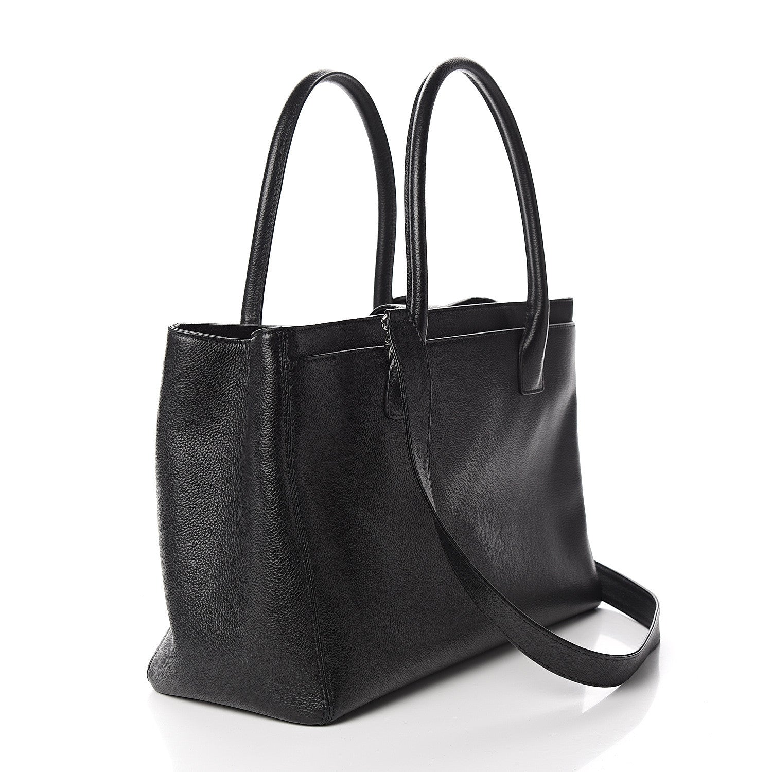Chanel Calfskin Cerf Shopper Tote Black 2 of 11