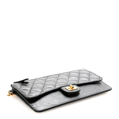 Chanel Aged Calfskin Quilted 2.55 Reissue Pouch With Chain Handle Black 4 of 8