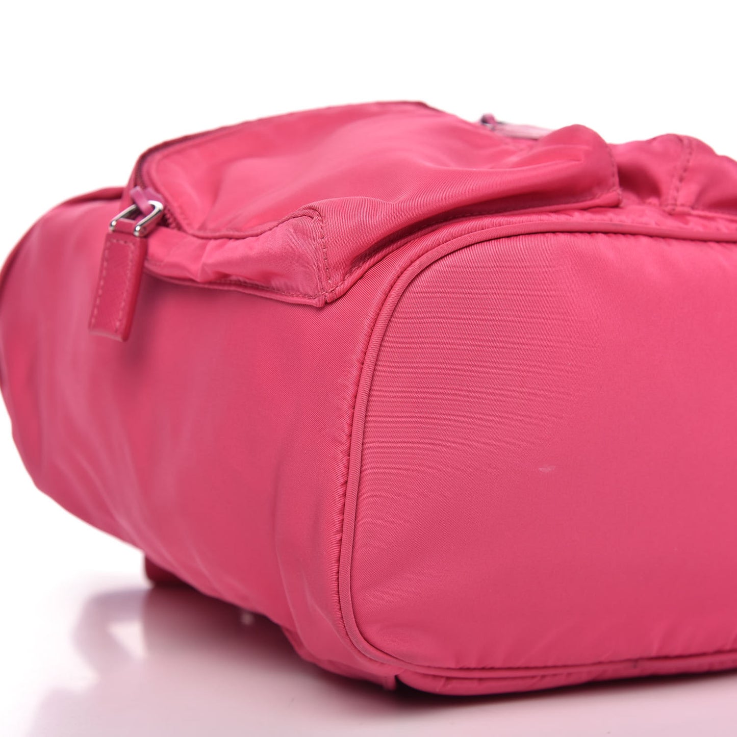 Nylon Vela Double Buckle Backpack Fuxia