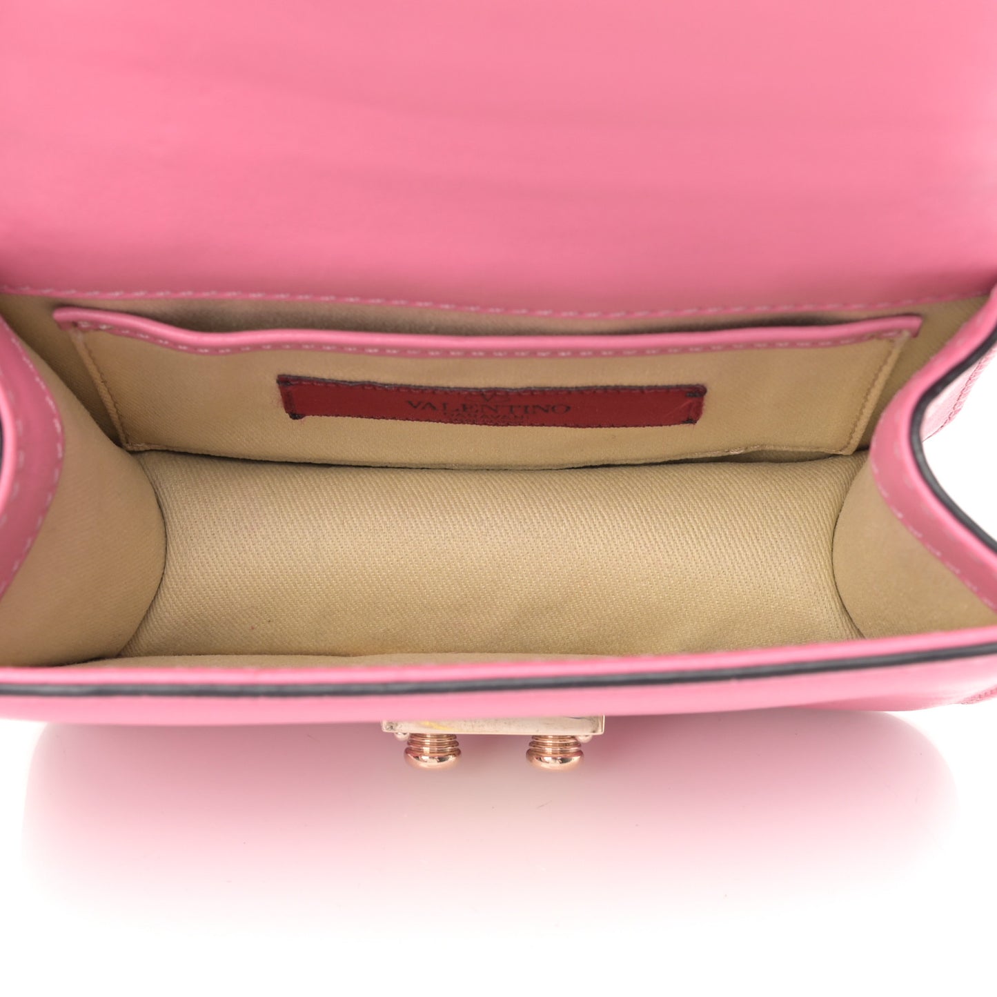 Vitello Mini Glam Lock Rockstud Flap Ninphea