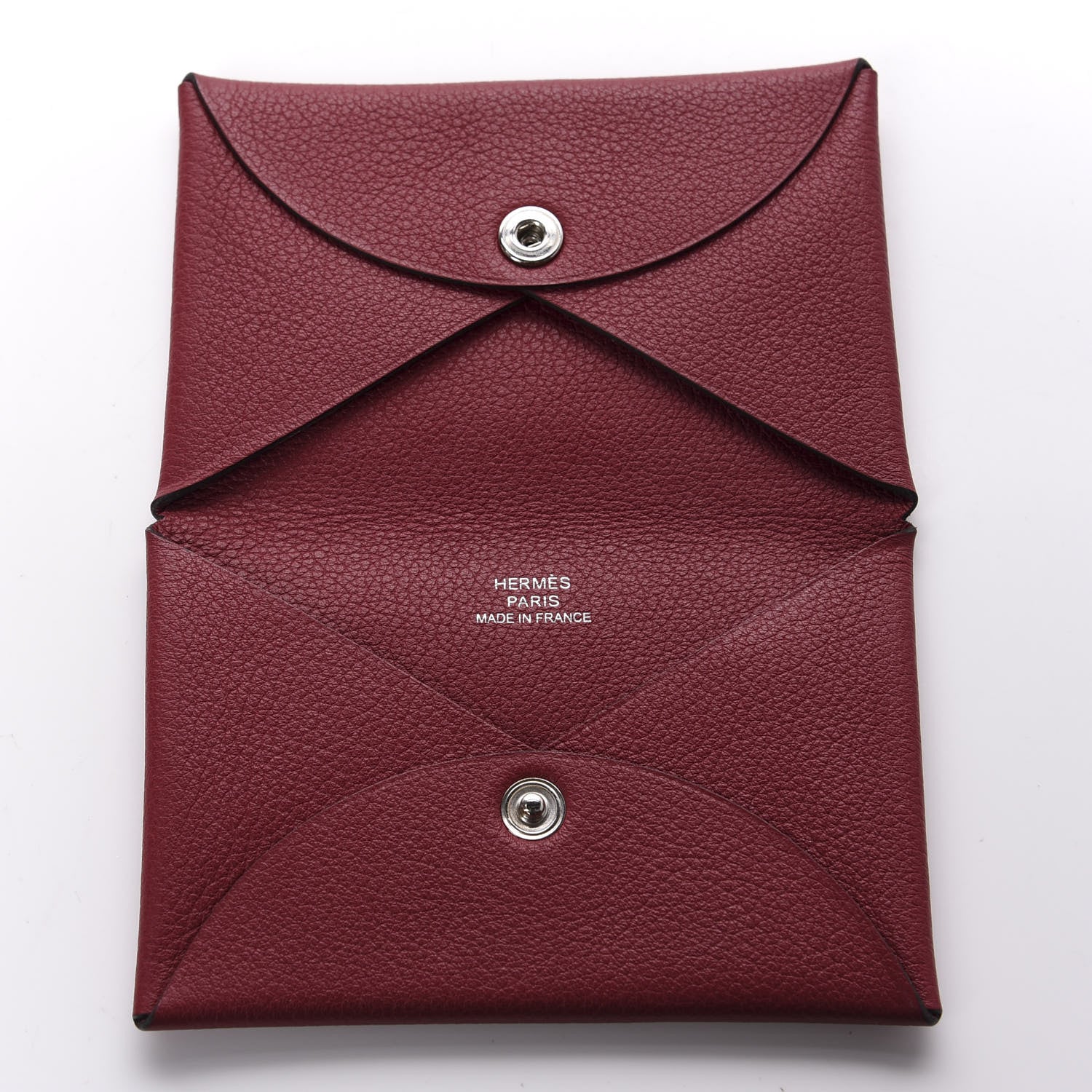 Hermes Evercolor Calvi Card Case Rouge Grenat 5 of 7