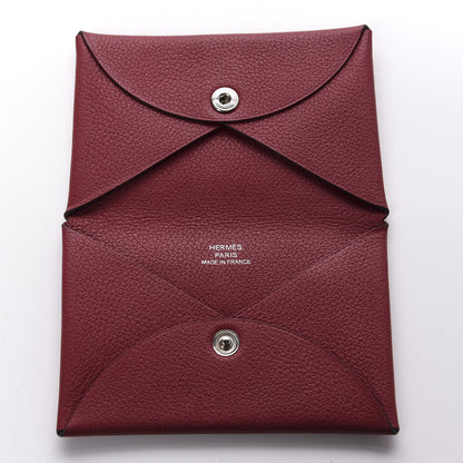 Hermes Evercolor Calvi Card Case Rouge Grenat 5 of 7
