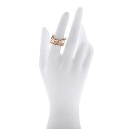Hermes 18K Rose Gold Diamond MM Chaine d'Ancre Chaos Ring 54 7 2 of 4