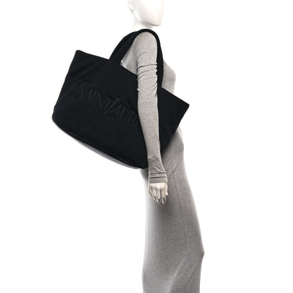 Saint Laurent Jersey Wide Puffer Tote Black 2 of 10