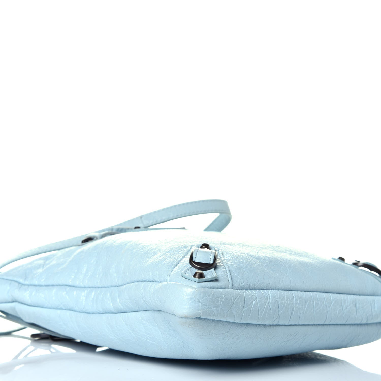 Balenciaga Agneau Classic Hardware Flat Crossbody Bleu Dragee 8 of 9