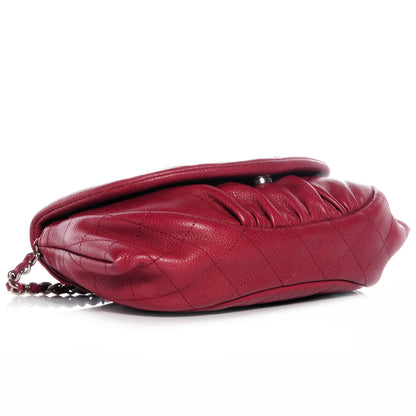 Chanel Caviar Half Moon Wallet On Chain WOC Red 3 of 9