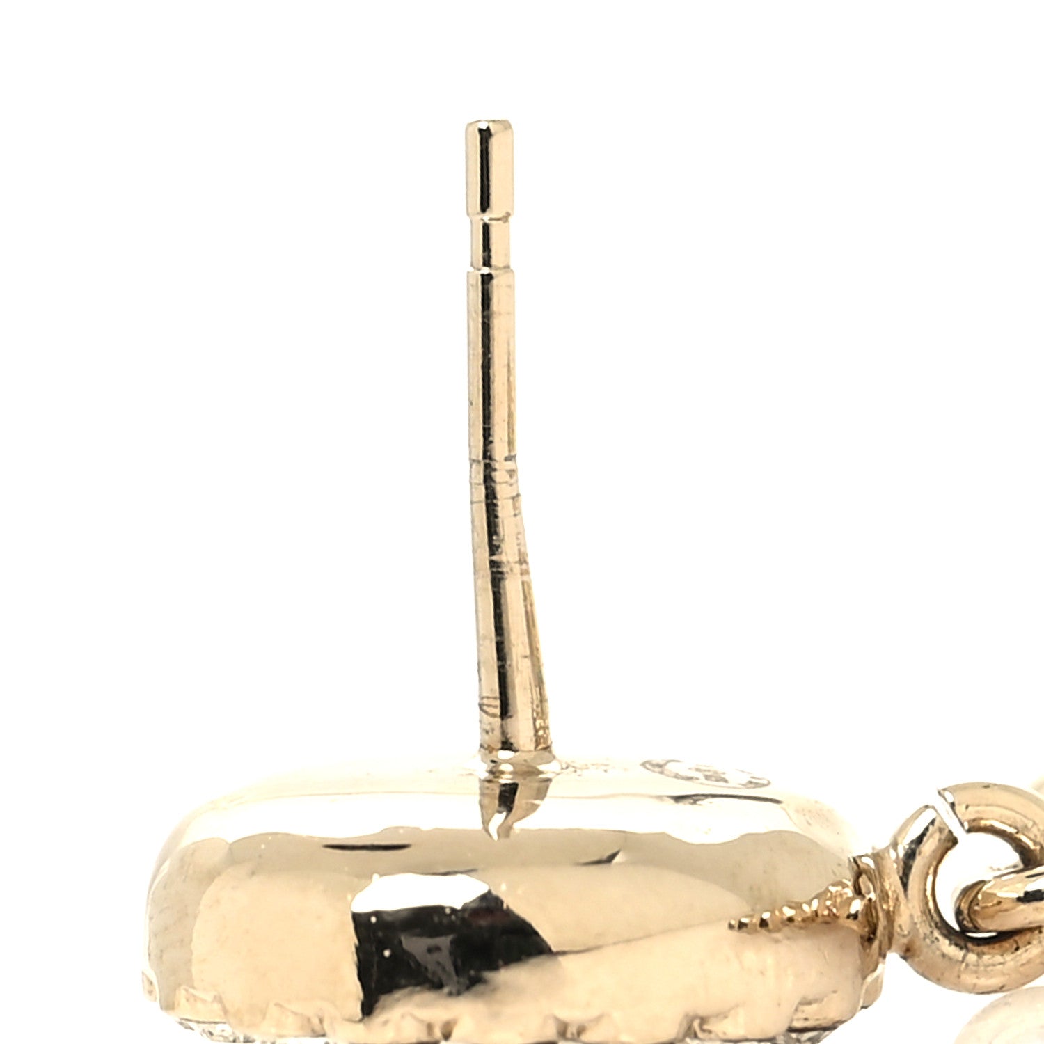 Chanel Crystal Pearl Bow-tiful CC Drop Earrings Gold 5 of 7