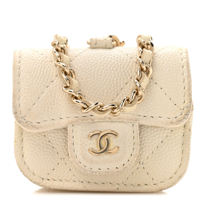 Chanel Caviar Quilted Airpods Pro Case White 1 of 12