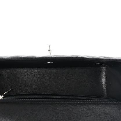 Chanel Caviar Chevron Quilted Mini Rectangular Flap Black 5 of 11