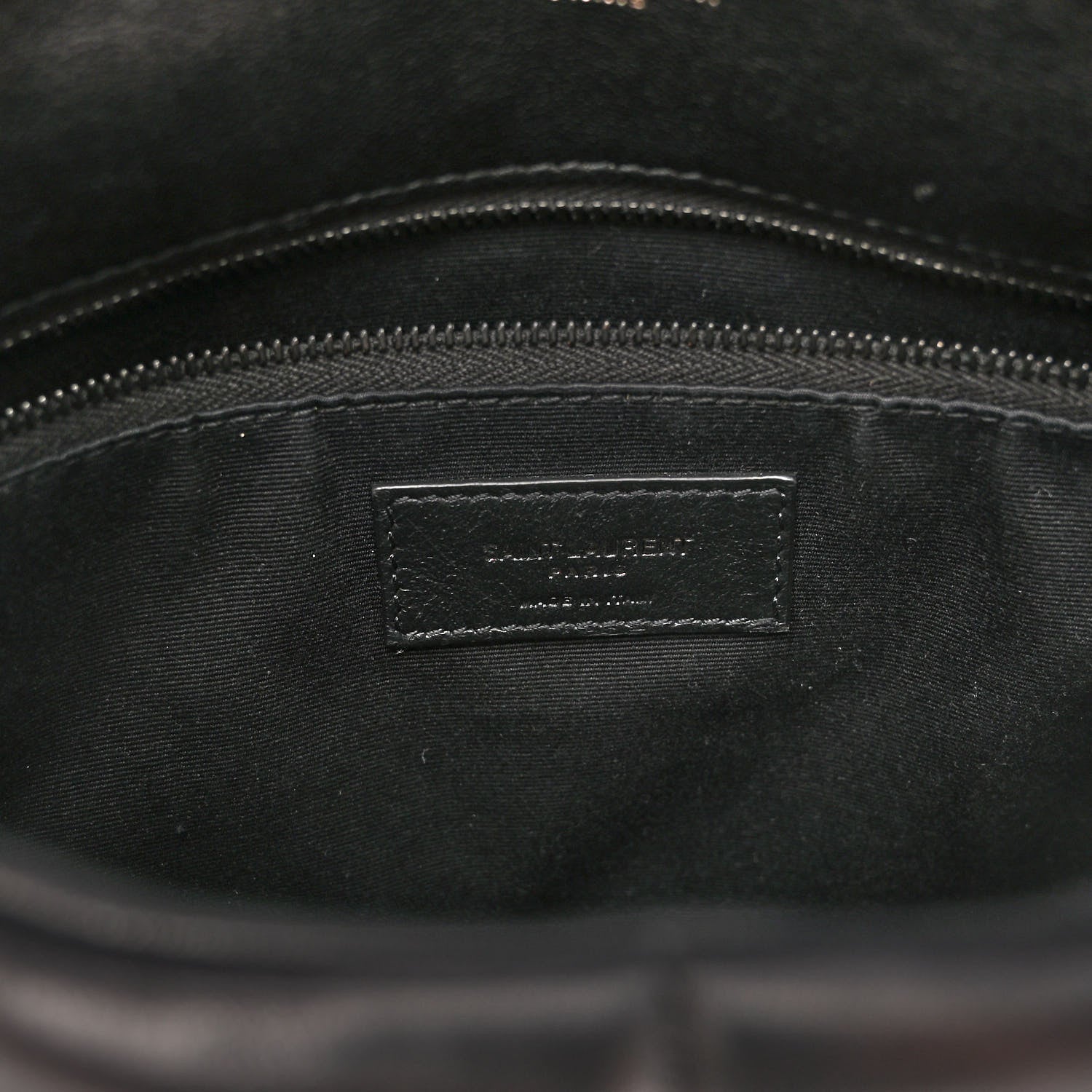 Saint Laurent Lambskin Quilted Monogram Monochrome Small Loulou Puffer Chain Satchel Black 6 of 9