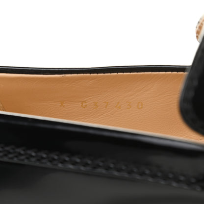 Chanel Shiny Calfskin Logo Loafers 41 Black 7 of 7