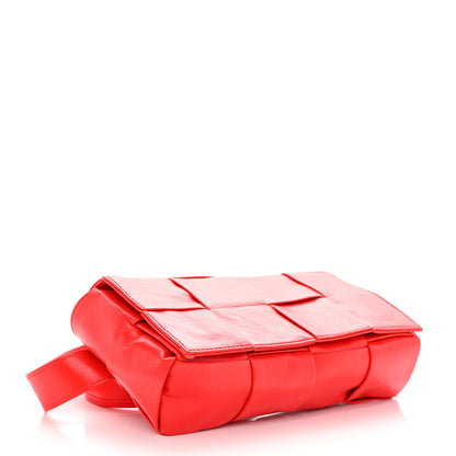 Bottega Veneta Paper Calfskin Intrecciato Cassette Belt Bag Bright Red 4 of 9