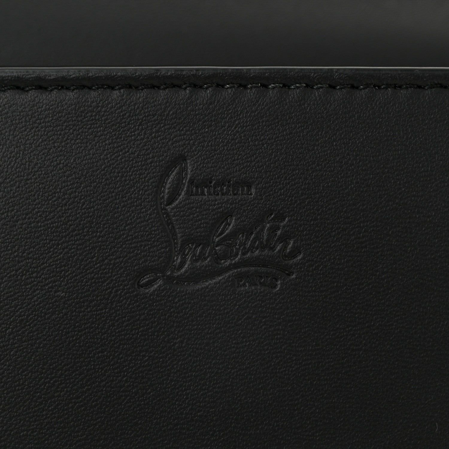 Christian Louboutin Calfskin Spikes Paloma Clutch Black 6 of 11