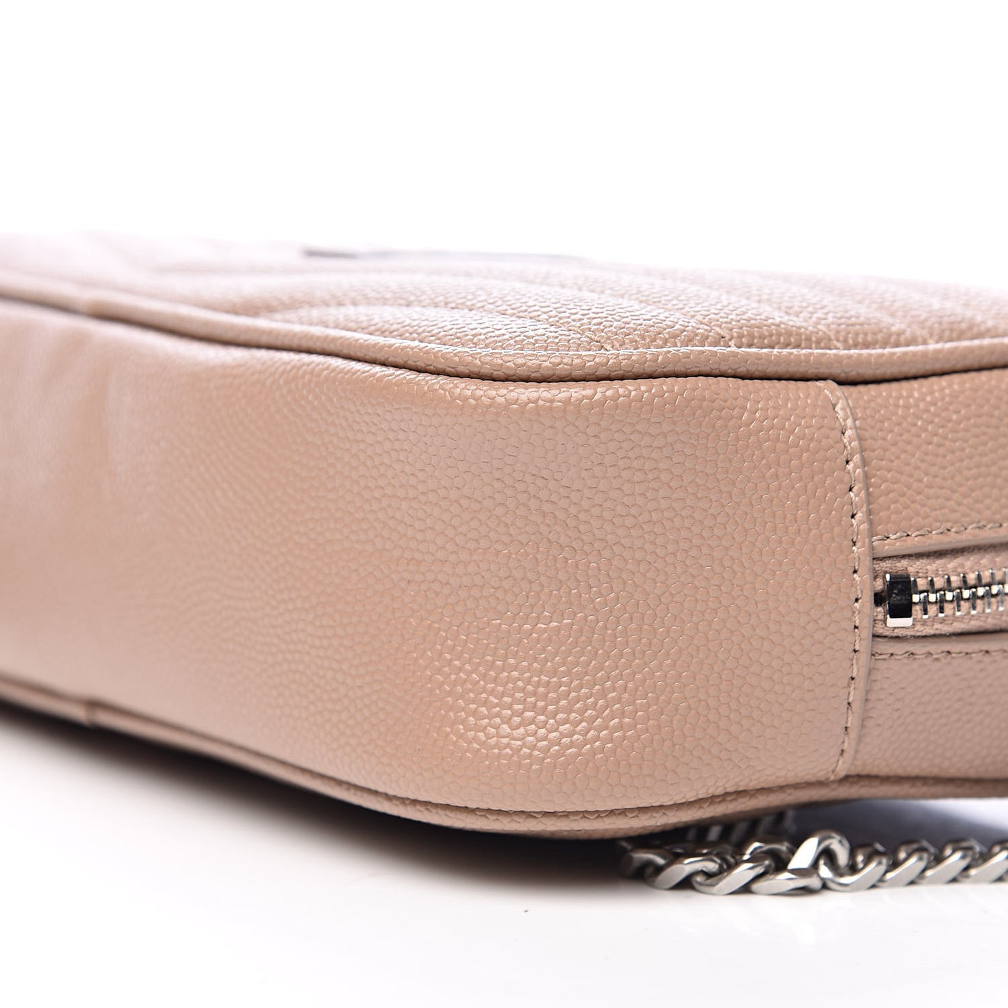 Grain De Poudre Matelasse Monogram Mini Lou Camera Bag Dark Beige