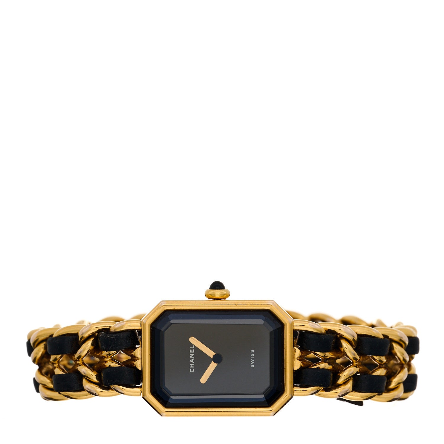 Chanel Stainless Steel Lambskin 20mm Chain Premiere Quartz Watch Gold M 2 of 4