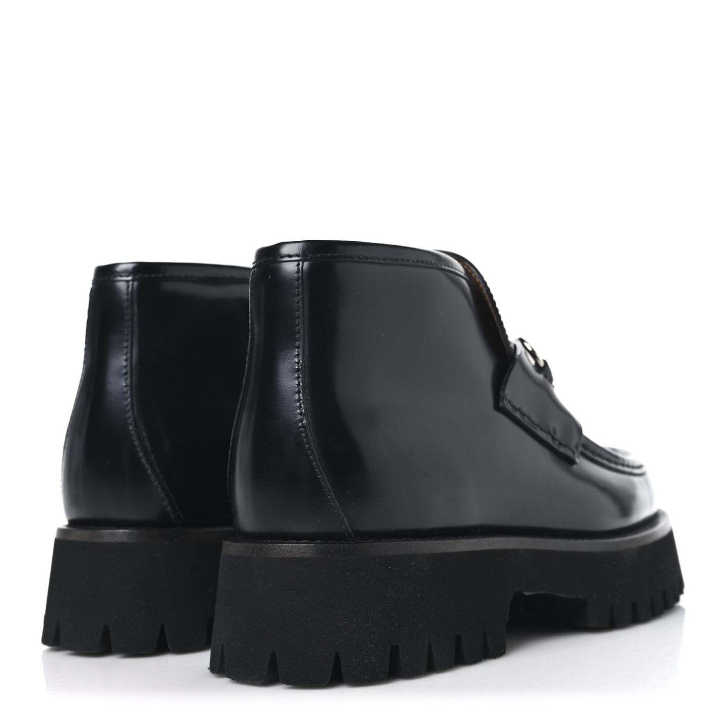 Cordovan Lux Womens Horsebit Platform Ankle Boots 38.5 Black
