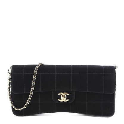 Chanel Velvet Quilted East West Travel Flap Black 1 of 10