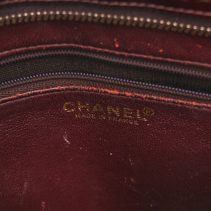 Chanel Patent Quilted Medallion Tote Burgundy 6 of 16