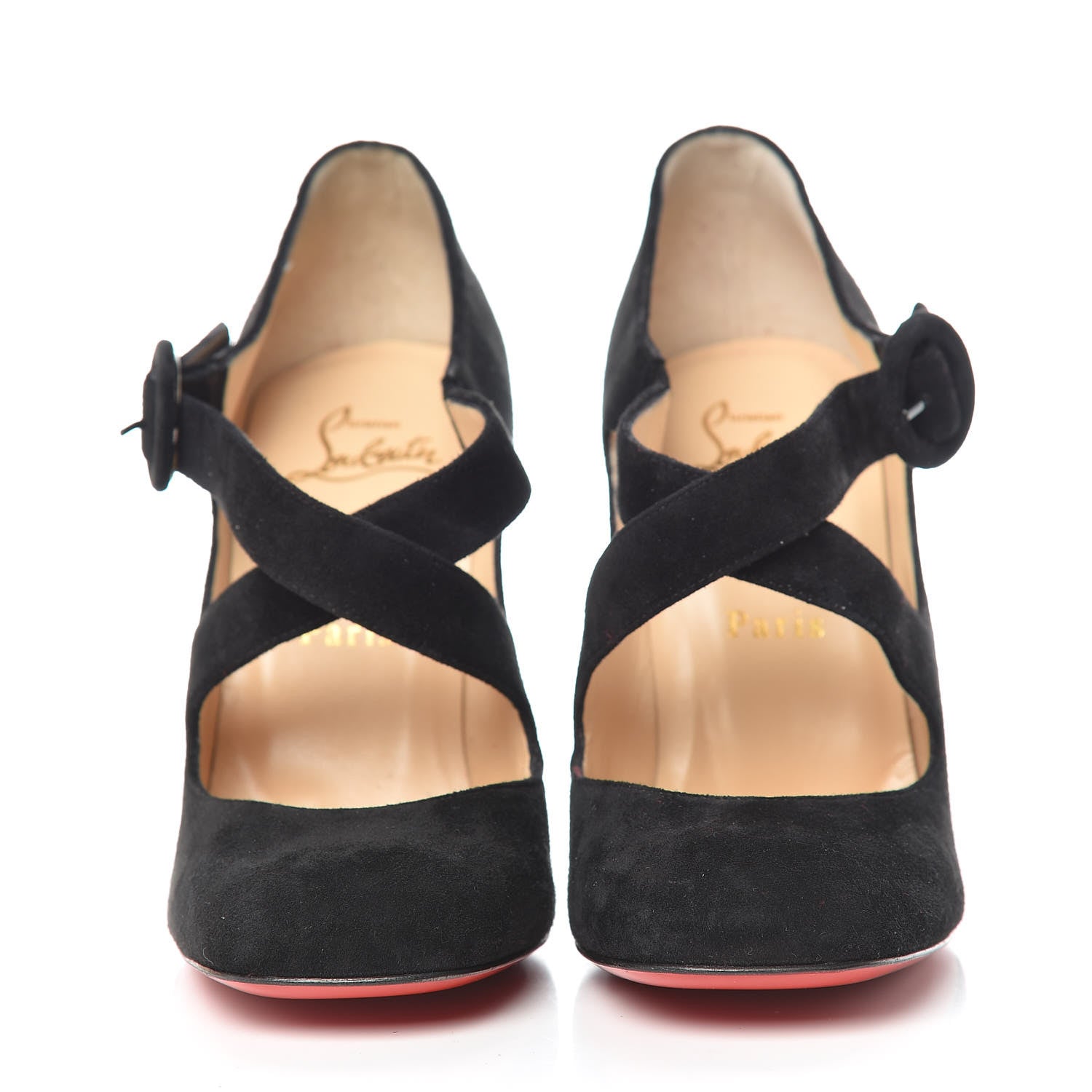 Christian Louboutin Veau Velours Miss Ellen 100 Pumps 36 Black 2 of 9