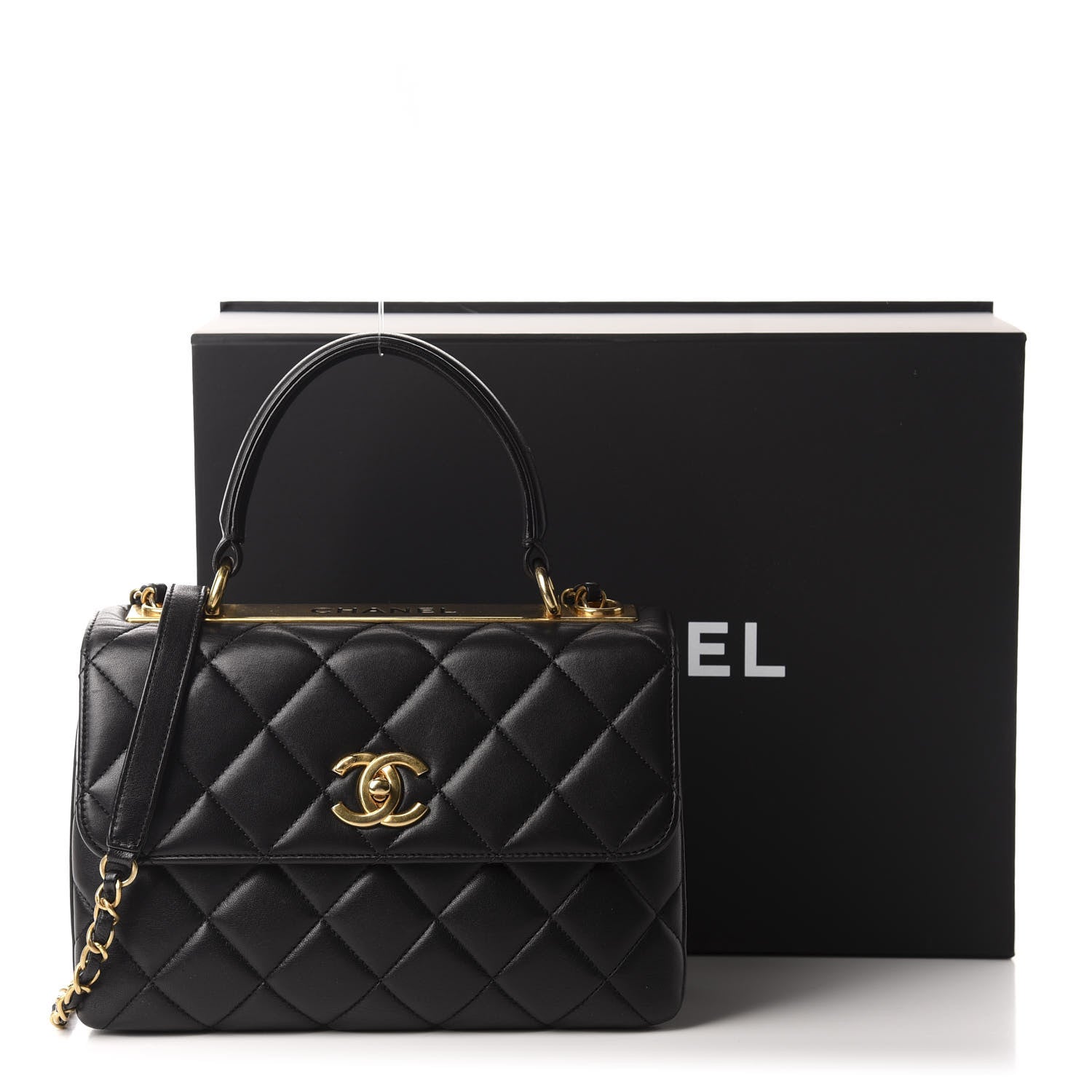 Chanel Lambskin Quilted Small Trendy CC Dual Handle Flap Bag Black 13 of 13
