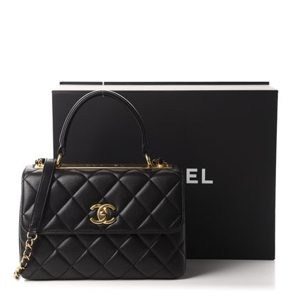 Chanel Lambskin Quilted Small Trendy CC Dual Handle Flap Bag Black 13 of 13