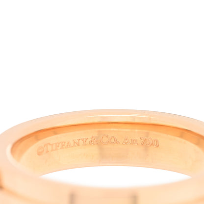 Tiffany 18K Rose Gold T Two Narrow Ring 49 5 4 of 4
