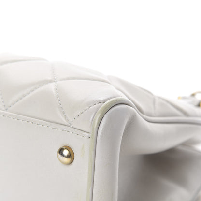 Chanel Lambskin Quilted Shoulder Bag Grey 9 of 13