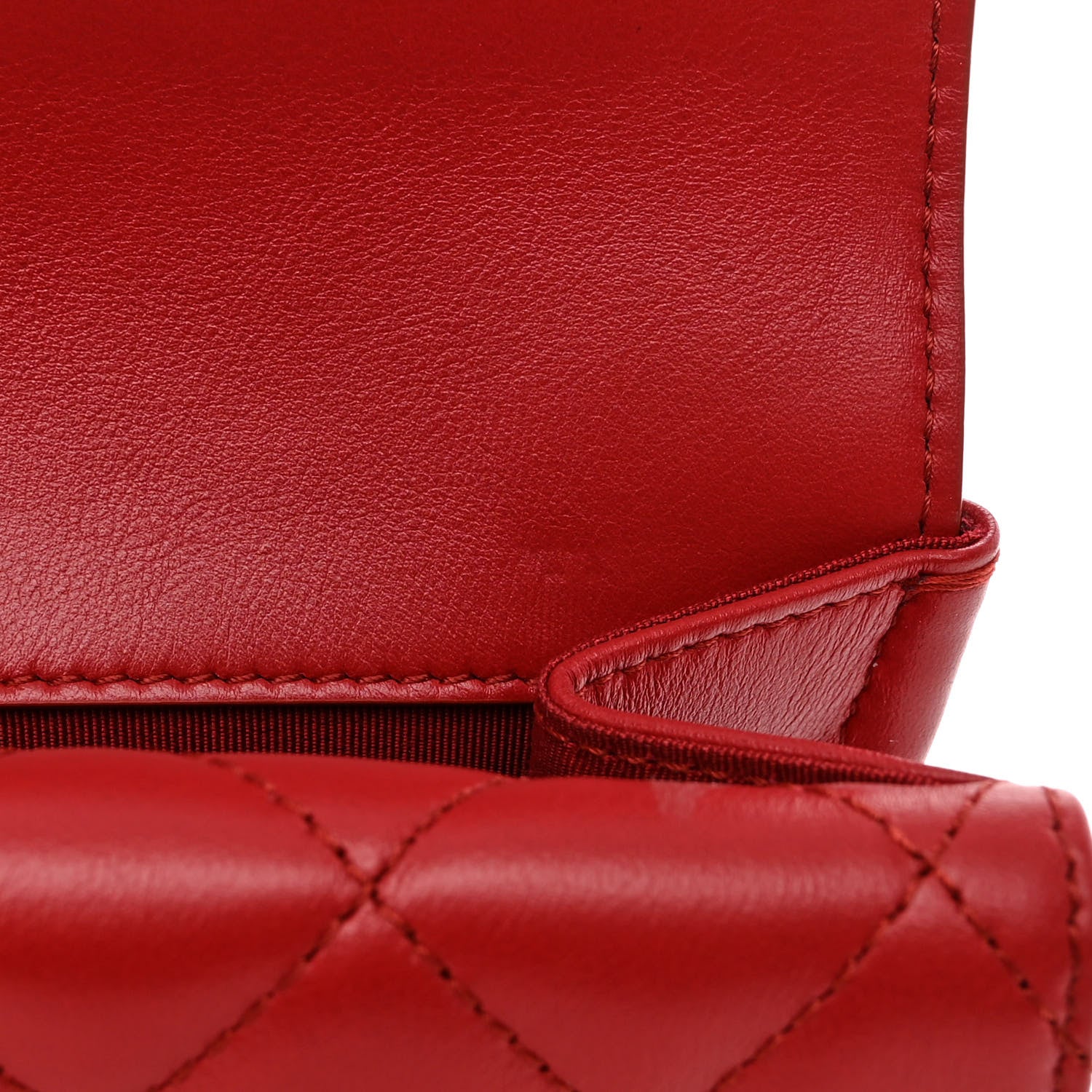 Chanel Calfskin Quilted Medium Triple Flap Red 13 of 17