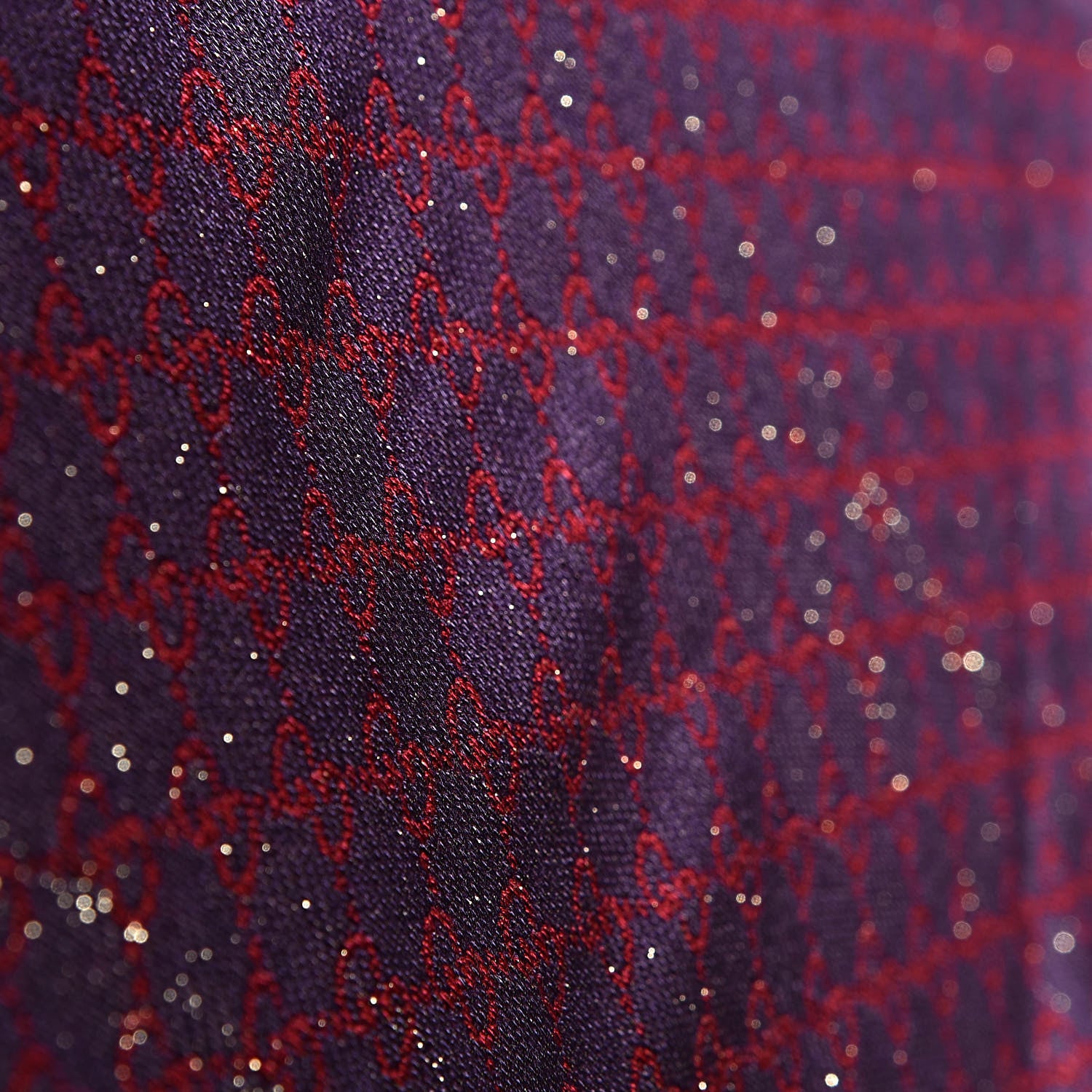 Gucci Viscose Cotton Shiny GG Jacquard Shawl Parma Violet Red 6 of 7