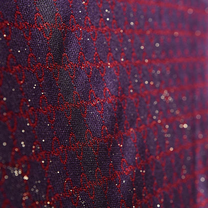 Gucci Viscose Cotton Shiny GG Jacquard Shawl Parma Violet Red 6 of 7