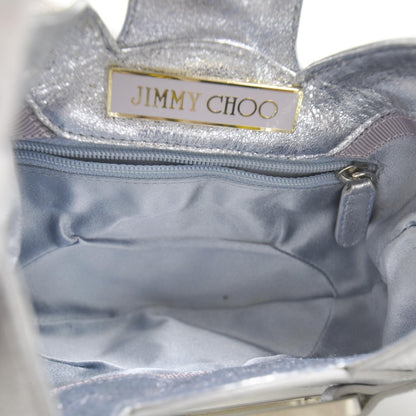 Jimmy Choo Satin and Leather Mini Tulita Metallic 5 of 6