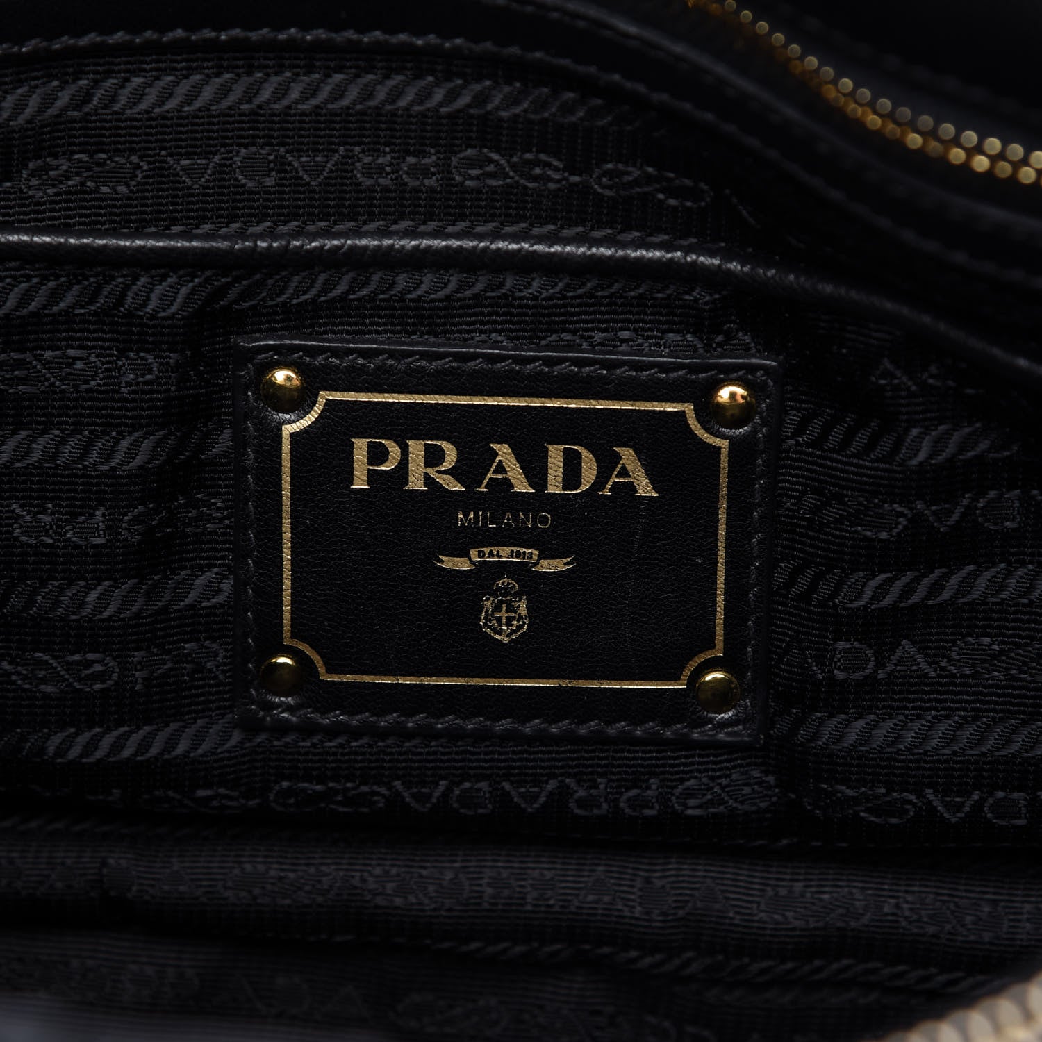 Prada Nappa Gaufre Top Handle Tote Black 8 of 10