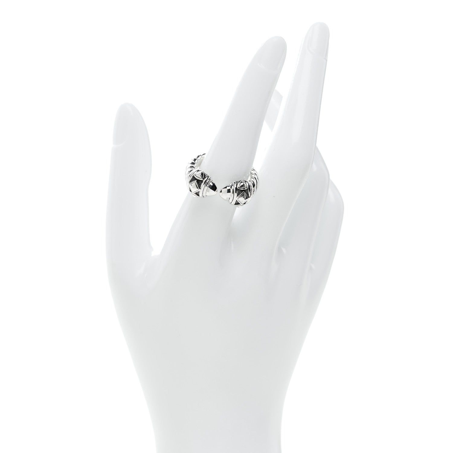 David Yurman Sterling Silver Renaissance Ring 54 6.75 2 of 5