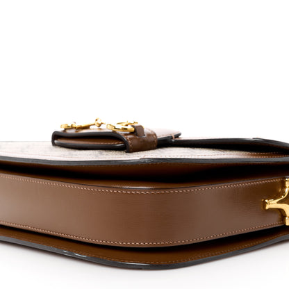 Gucci GG Supreme Monogram Horsebit 1955 Shoulder Bag Beige Brown Sugar 11 of 12
